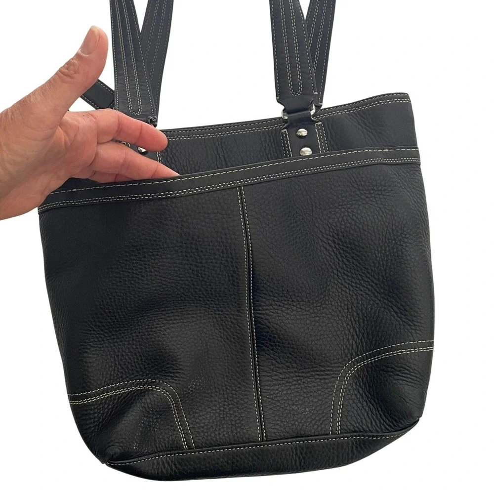 Coach Black Leather‎ Gallery Tote Bag Purse F13959 Satchel Handbag